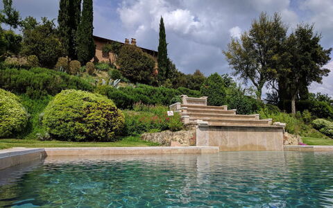Podere della Bruciata: Struik, Landschap, Tuin, Landscaping, Waterpartij, Botanische Tuin, Evergreen, Backyard, Haag