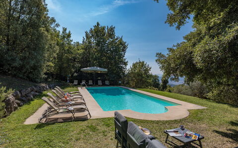 Villa Linchiano: Blauw, Zwembad, Boom, Schaduw, Tuin, Landscaping, Buitenmeubels, Eco Hotel, Evergreen