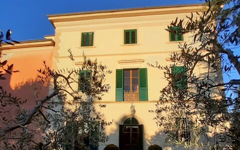 Ely Apartment In Villa, Wifi, Terricciola, Pisa: Landgoed, Tuin, Hacienda, Gazon, Werf, Herenhuis, Landscaping, Villa, Oprit, Historisch Huis