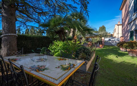 Ely Apartment In Villa, Wifi, Terricciola, Pisa: Struik, Tuin, Landscaping, Schaduw, Werf, Hacienda, Bloempot, Kamerplant, Backyard