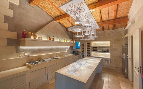 Masseria Capasa: Interieur Ontwerp, Flooring, Hout, Plafond, Verdieping, Verlichting, Lichte Inrichting, Countertop, Keuken, Kamer