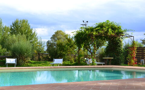 Appartamento Poggiolo, Wifi, Near Perugia: Zwembad, Buitenmeubels, Toevlucht, Tuin, Schaduw, Vrije Tijd, Eco Hotel, Landscaping, Backyard