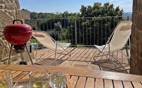 Santa Barbara: Meubilair, Buitenmeubels, Stoel, Buitentafel, Balkon, Hardwood, Beits, Dek, Patio, Klapstoel