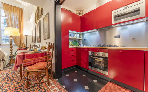 Portello Square Lux Apartment Genova: Flooring, Interieur Ontwerp, Verdieping, Kamer, Toestel Van De Keuken, Plafond, Major Appliance, Keuken, Appartement, Cabinetry