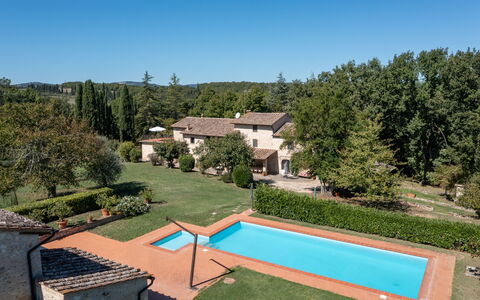 Casale del Timignano, Private Villa with Huge Gard: Huis, Huis, Menselijke Nederzetting, Landgoed, Hacienda, Boerderij, Villa, Herenhuis, Landscaping, Zwembad