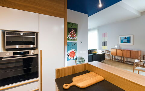 Il Monumento: Interieur Ontwerp, Meubilair, Hout, Keuken, Flooring, Plafond, Verlichting, Verdieping, Countertop, Kamer