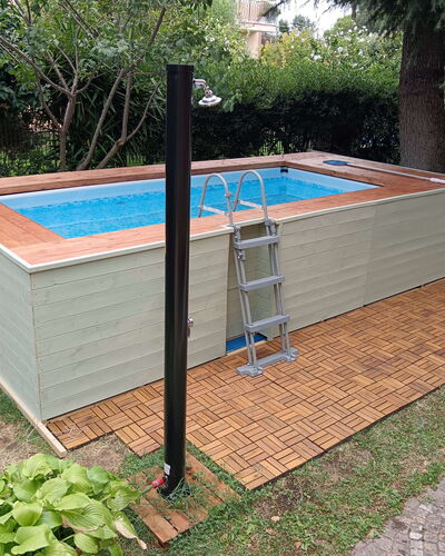 Casa Silvia: Hout, Flooring, Zwembad, Verdieping, Samengesteld Materiaal, Beits, Hardwood, Tuin, Backyard, Schaduw