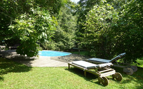 Chalet Fagarè, Pool, Sauna, Prosecco Hills: Tuin, Schaduw, Zwembad, Buitenmeubels, Meubilair, Gazon, Backyard, Vrije Tijd, Landscaping, Stoel