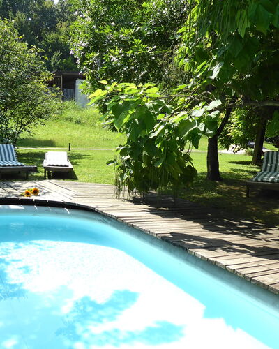 Chalet Fagarè, Pool, Sauna, Prosecco Hills: Zwembad, Buitenmeubels, Meubilair, Schaduw, Backyard, Toevlucht, Tuin, Stoel, Paraplu, Vrije Tijd
