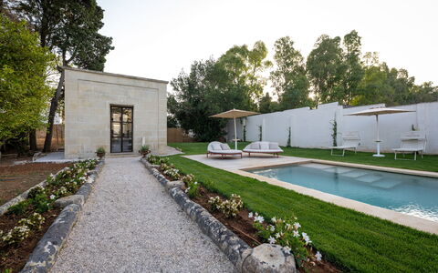 Palazzo Villani Lubelli: Tuin, Landgoed, Landscaping, Waterpartij, Zwembad, Ontwerp, Werf, Schaduw, Binnenplaats, Backyard