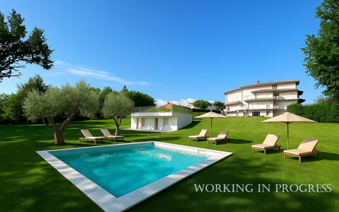 Villa al Glicine Proprietà: Zwembad, Tuin, Land Lot, Gazon, Schaduw, Toevlucht, Landgoed, Landscaping, Werf, Buitenmeubels