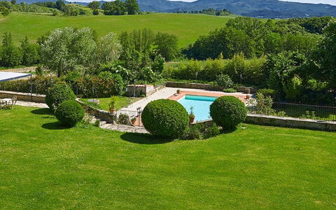 Villa Medicea Lo Sprocco: Tuin, Landschap, Struik, Zwembad, Gazon, Landscaping, Backyard, Werf, Schaduw