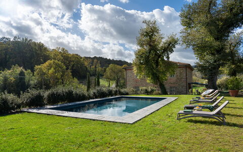 La Morella: Zwembad, Tuin, Landgoed, Backyard, Buitenmeubels, Landscaping, Gazon, Werf, Boerderij, Hacienda