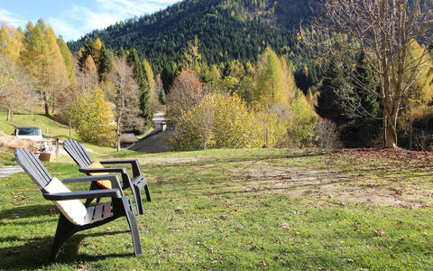 Chalet Genzianella: Landschap, Woud, Buitenmeubels, Lariks, Tuin, Vallei, Landscaping, Gazon