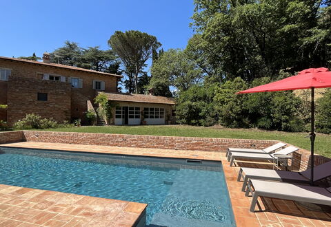 Casale Il Rondò, Private Pool, Città della Pieve: Zwembad, Buitenmeubels, Meubilair, Toevlucht, Woongebied, Ligstoel, Flagstone, Waterpartij, Tuin