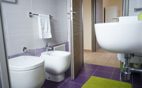 Villa Antony: Badkamer, Loodgieterswerkinrichting, Wc Bril, Toilet, Interieur Ontwerp, Flooring, Wastafel, Kraan, Wastafel In De Badkamer, Verdieping