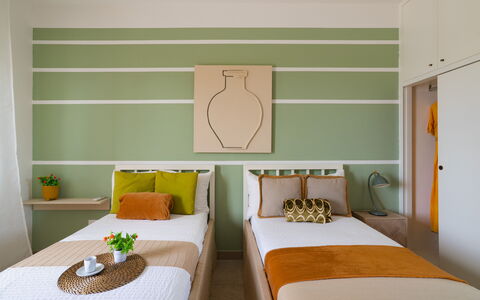 Apulia Retreat: Meubilair, Interieur Ontwerp, Bed, Slaapkamer, Muur, Flooring, Verdieping, Plafond, Hout, Kamer