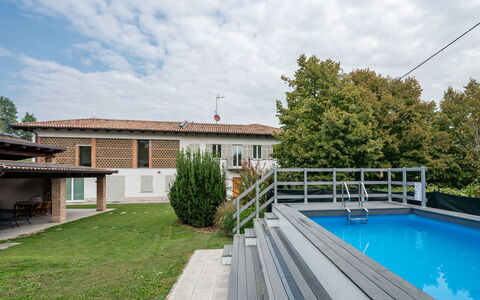 Cuadrat: Zwembad, Woongebied, Huis, Samengesteld Materiaal, Landgoed, Schaduw, Toevlucht, Hacienda, Villa, Veranda