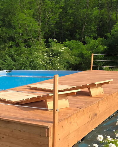 Nature Escape Villa Pool: Hout, Hardwood, Plank, Beits, Dek, Zwembad, Houten Vloer, Multiplex, Timmerhout