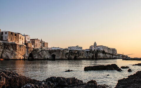 Appartamento Monomare, Gallipoli: Lucht, Zwemwater, Kust,  Felsen\, Horizon, Zee, Kust En Oceanic Landvormen, Schemer, Oceaan, Avond