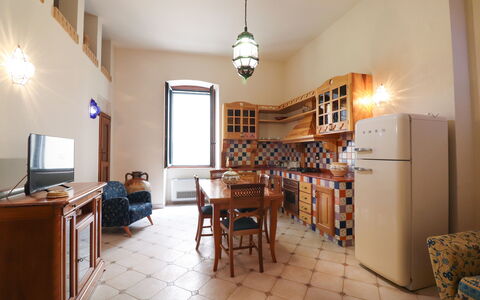 Cariddi Dimora Otranto: Interieur Ontwerp, Flooring, Meubilair, Verdieping, Plafond, Keuken, Kamer, Countertop, Cabinetry, Appartement