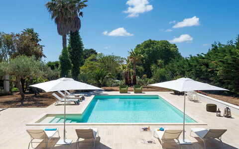 Green Villa: Zwembad, Buitenmeubels, Paraplu, Toevlucht, Ligstoel, Meubilair, Stoel, Eco Hotel, Schaduw, Samengesteld Materiaal