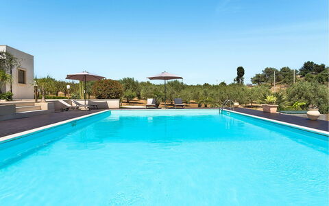 Villa Almond: Blauw, Zwembad, Toevlucht, Eco Hotel, Landscaping, Schaduw, Hacienda, Buitenmeubels, Hotel