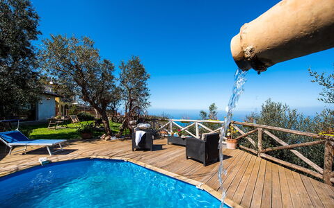 Villa Pandora: Blauw, Zwembad, Toevlucht, Zonlicht, Buitenmeubels, Eco Hotel, Schaduw, Badplaats, Villa, Ligstoel