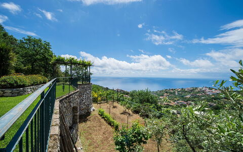 Villa Tortuga: Horizon, Landschap, Zee, Oceaan, Hek, Stock Fotografie