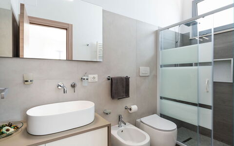 Il Palmeto: Badkamer, Loodgieterswerkinrichting, Interieur Ontwerp, Flooring, Wastafel, Muur, Wastafel In De Badkamer, Verdieping, Toilet, Kraan