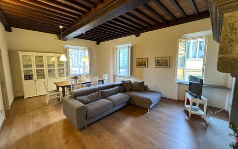 Casa Anna 13: Meubilair, Interieur Ontwerp, Flooring, Verdieping, Hout, Plafond, Bankstel, Kamer, Houten Vloer, Woonkamer