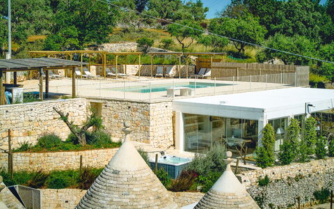 Trullo Miravista Valle D'Itria: Zwembad, Toevlucht, Eco Hotel, Landscaping, Villa, Badplaats, Hacienda