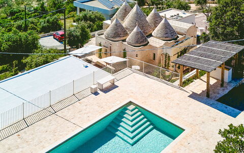 Trullo Miravista Valle D'Itria: Zwembad, Toevlucht, Villa, Vakantie, Hacienda, Badplaats