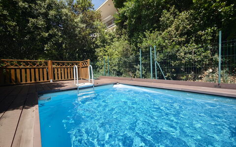 Villa Sole - Exclusive Villa al Conero con Piscina: Zwembad, Hout, Toevlucht, Samengesteld Materiaal, Beits, Eco Hotel, Vrije Tijd, Schaduw, Buitenmeubels, Dek