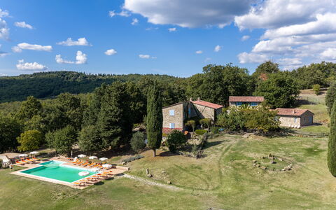 Casa Stella Serena, Casole D'Elsa, Pool: Boom, Landschap, Grasland, Plain, Land Lot, Landelijk Gebied, Landgoed, Weide, Verblijf, Gazon