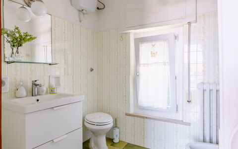 Attico del Corso: Badkamer, Loodgieterswerkinrichting, Interieur Ontwerp, Muur, Toilet, Flooring, Wc Bril, Wit, Wastafel In De Badkamer, Verdieping