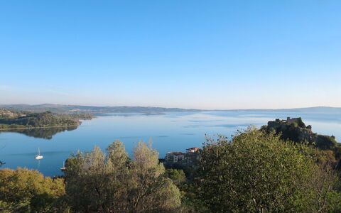Lago di Vico 629: Blauw, Watervoorraden, Lucht, Water, Zwemwater, Horizon, Natuurlijk Landschap, Waterweg, Bank, Kust En Oceanic Landvormen