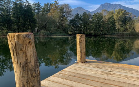 Sant'Agata: Water, Natuur, Hout, Natuurlijk Landschap, Reflectie, Bank, Meer, Ochtend, Plank, Dok