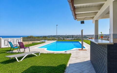 Villa Sara: Blauw, Zwembad, Toevlucht, Schaduw, Vrije Tijd, Veranda, Landgoed, Eco Hotel, Villa, Landscaping