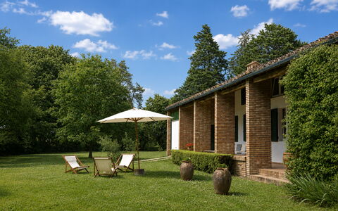 Casa Mancini, Holiday Villa, San Galgano: Gras, Struik, Huis, Huis, Tuin, Gazon, Verblijf, Land Lot, Landgoed, Boerderij
