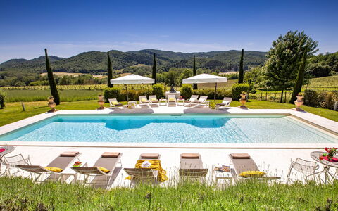 Le Querce dei Medici 12+2: Zwembad, Toevlucht, Landgoed, Buitenmeubels, Eco Hotel, Tuin, Vrije Tijd, Villa, Thermae, Landscaping