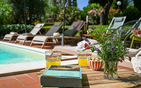 Villa Caterina 8: Zwembad, Buitenmeubels, Meubilair, Toevlucht, Ligstoel, Eco Hotel, Tuin, Stoel, Buitentafel, Schaduw