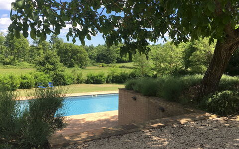 Villa Carmeli 12+2: Zwembad, Tuin, Schaduw, Backyard, Landscaping, Evergreen