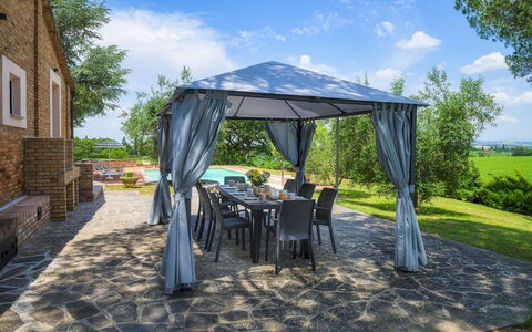 Fonte Pinella 8: Meubilair, Stoel, Buitenmeubels, Prieel, Schaduw, Canopy, Tafel, Buitentafel, Tuin, Outdoor Structuur