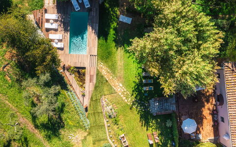 La Dama del Bosco 8+3: Tuin, Eco Hotel, Backyard, Verblijf, Landgoed, Landscaping, Zwembad, Hardwood, Werf, Beits