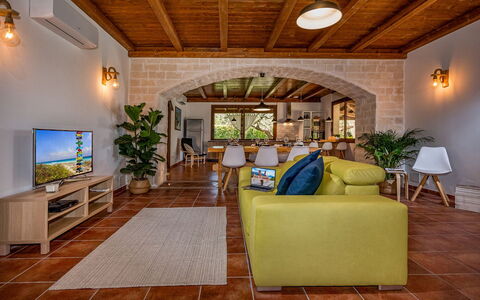 Villa Cutrera 8: Interieur Ontwerp, Meubilair, Flooring, Plafond, Bankstel, Verdieping, Kamer, Woonkamer, Tafel