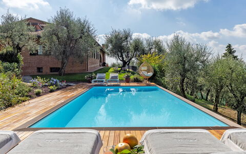 Villa Adisa 8: Blauw, Zwembad, Samengesteld Materiaal, Toevlucht, Buitenmeubels, Landgoed, Hacienda, Ligstoel, Eco Hotel, Villa