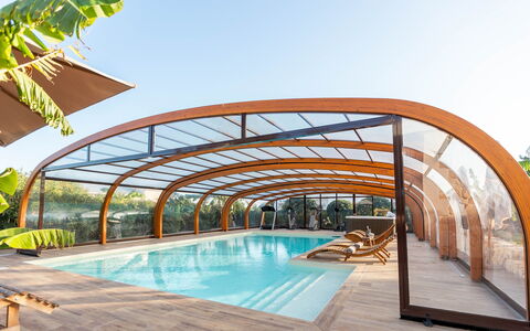 Villa i Mori 4: Hout, Samengesteld Materiaal, Eco Hotel, Vrije Tijd, Zwembad, Schaduw, Tuin, Outdoor Structuur, Beits, Toevlucht