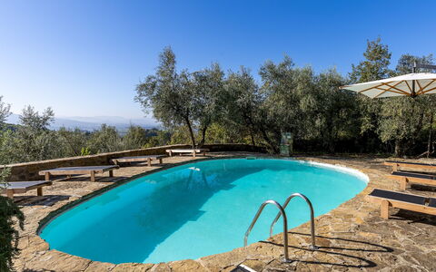 Castellare in Poggio 10: Blauw, Zwembad, Buitenmeubels, Landscaping, Schaduw, Toevlucht, Eco Hotel, Backyard, Villa