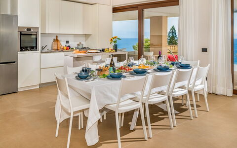 Villa Mulberry 10: Meubilair, Tafel, Interieur Ontwerp, Stoel, Keuken En Eettafel, Tableware, Eetkamer, Restaurant, Kamer, Tafelkleed